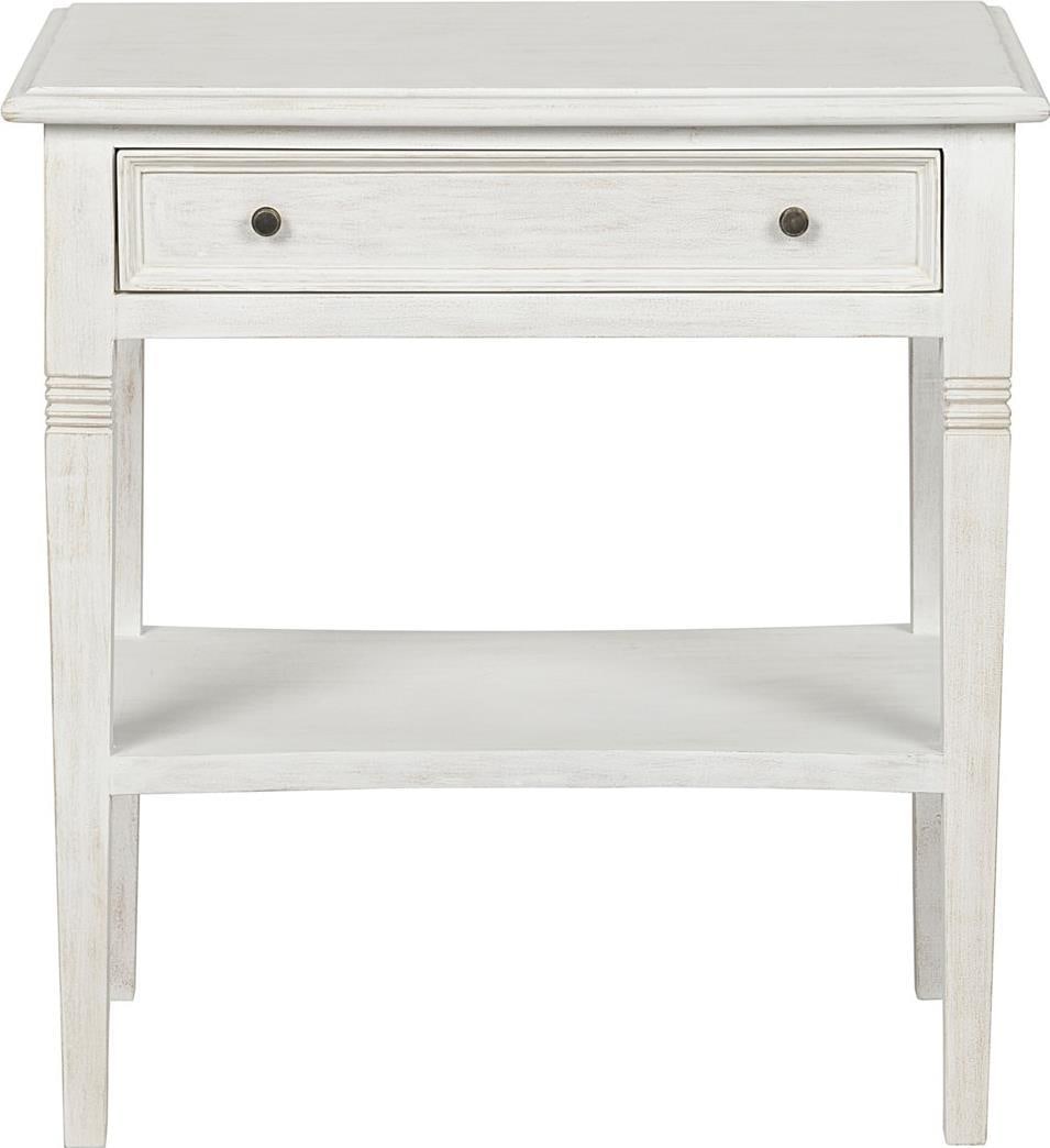 Noir Oxford Jupe Style Side Table White Wash Finish (1 of 1)