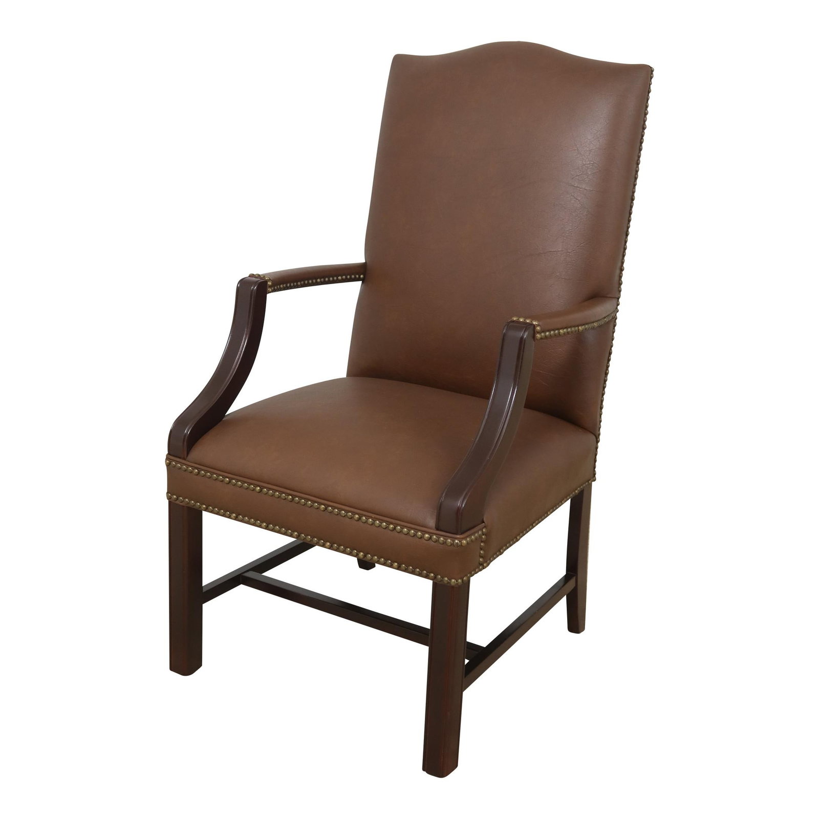 Chippendale Style 'The President' Chair House of Cards Set Piece: Chippendale Style 'The President' Chair House of Cards Set Piece This Chippendale Style 'The President' Chair, approximately 20 years old, features a traditional design with a stretcher base frame.