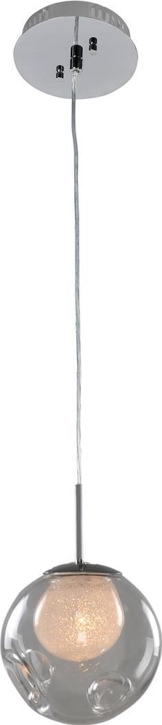 Kalco Meteor Mini Pendant Light Handblown Glass Calcite Chrome Green: Kalco Meteor Mini Pendant Light Handblown Glass Calcite Chrome Green Illuminate your space with this stylish handblown glass pendant lighting, designed to enhance any contemporary decor. This mini pen