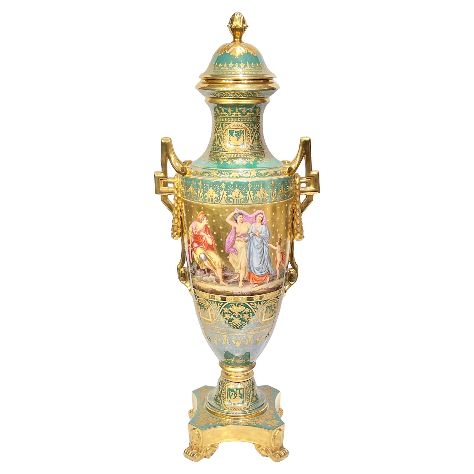 Neoclassical Porcelain Vase Depicting Telemachus and Nymphs Royal Vienna c1900 (1 of 15)
