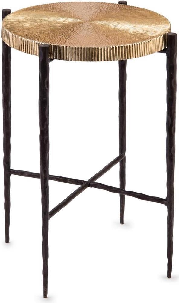 John Richard Modern Accent Table Black Oxidized Gold Finish 22H 15W 15D: John Richard Modern Accent Table Black Oxidized Gold Finish 22H 15W 15D Enhance your living space with this Sleek Modern Coffee Table by John Richard, designed to elevate any room with its contemporar