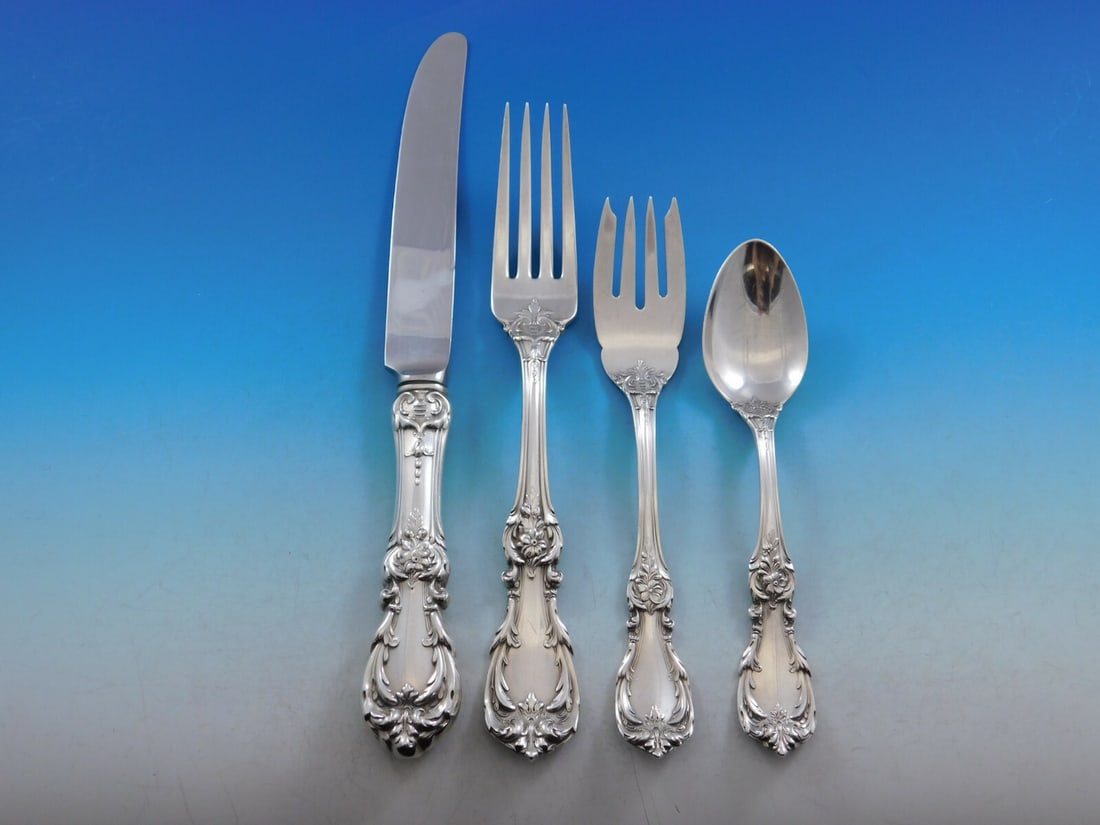 Reed & Barton Burgundy Sterling Silver 4-Piece Dinner Place Setting (1 of 3)