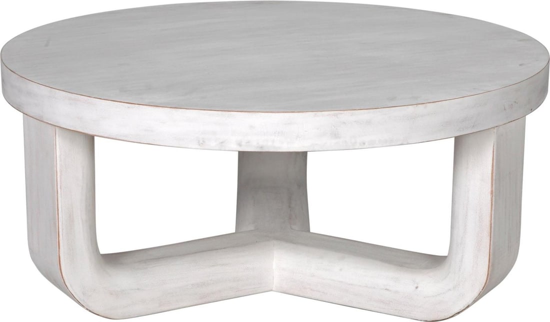 Noir Joel Coffee Table English Traditional Mahogany Veneer White Wash (1 of 5)
