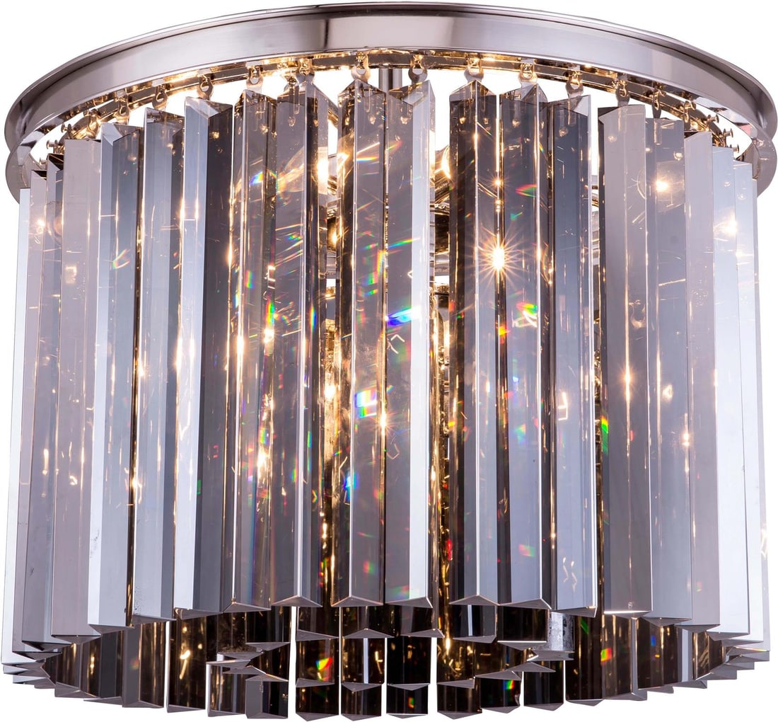 Elegant Sydney Flush Mount Light Royal-Cut Crystal Hollywood Regency: Elegant Sydney Flush Mount Light Royal-Cut Crystal Hollywood Regency Illuminate your space with the Elegant Sydney Crystal Flush Mount Fixture, designed in a stunning Hollywood Regency style. This flu
