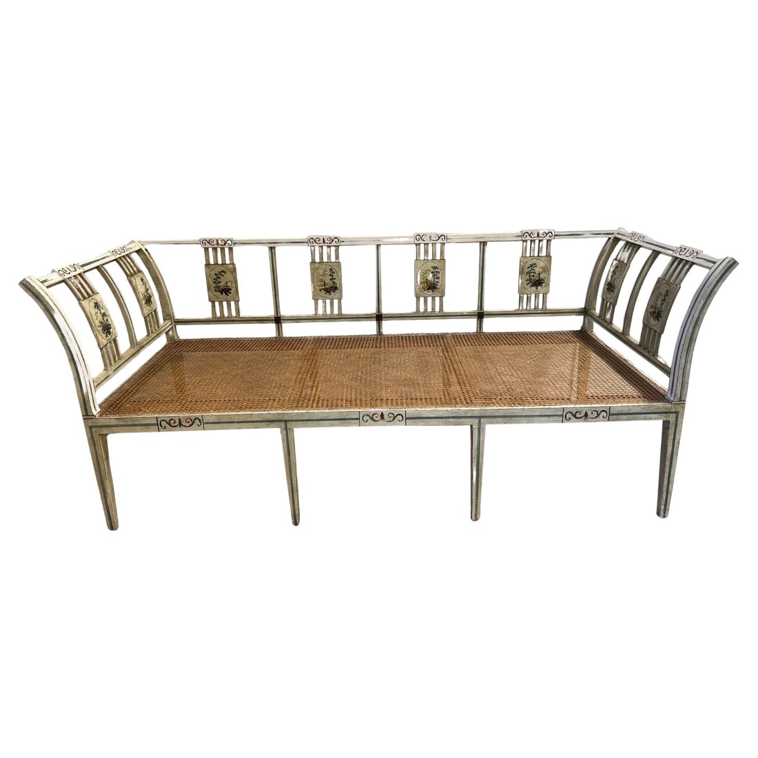 Elegant Italian Neoclassical Polychrome Day Bed Circa 1940 (1 of 14)