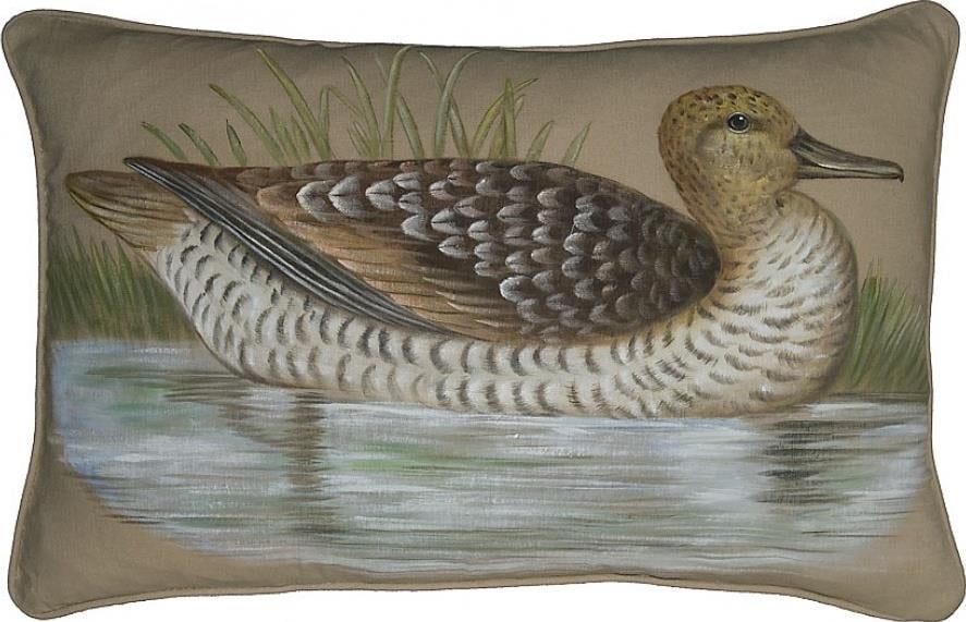 Provence Home Right-Facing Duck Throw Pillow Beige Cream Craftsman Style (1 of 1)