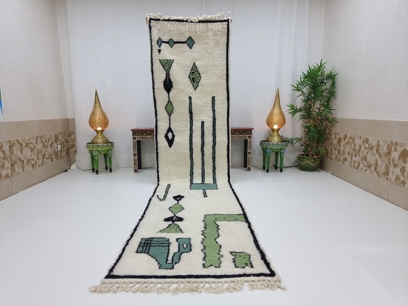 Authentic Handwoven Moroccan Soft Runner Rug 2.62 x 10 Feet (1 of 10)