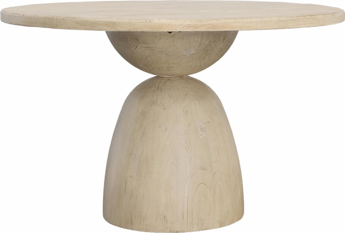 Eco-Friendly Cabrera Rustic Dining Table Reclaimed Pine Wood Light Wash (1 of 2)