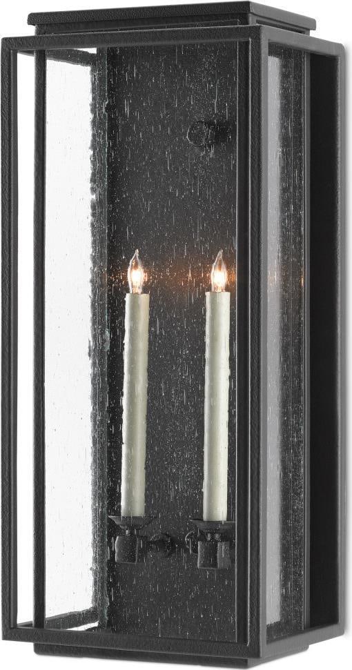 Currey Wright Outdoor Wall Sconce Midnight Arts and Crafts 27H 12W 8.5D: Currey Wright Outdoor Wall Sconce Midnight Arts and Crafts 27H 12W 8.5D Illuminate your outdoor space with the Weather-Resistant Wright Wall Sconce, a stunning blend of functionality and style. This m