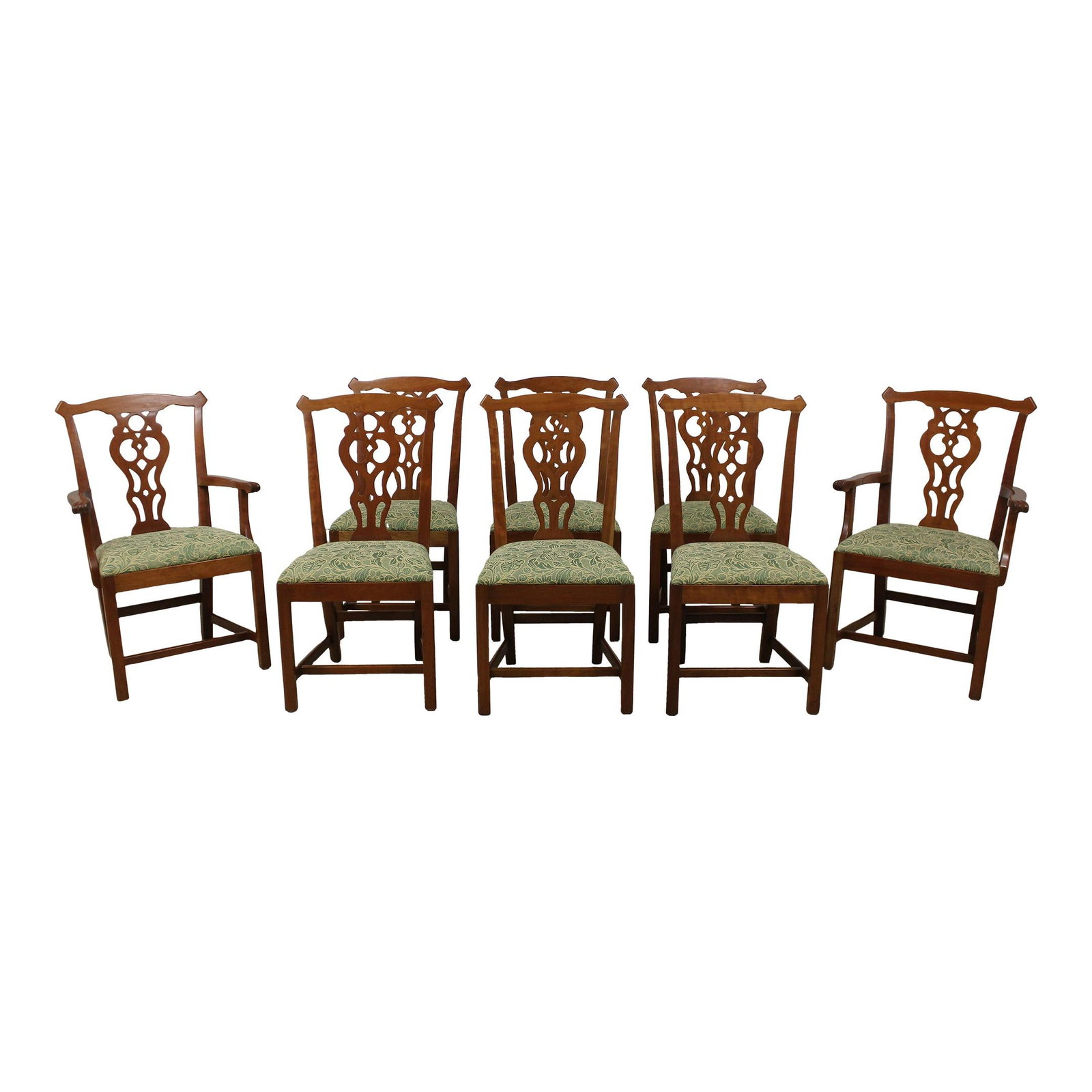 Set of 8 Stickley Chippendale Cherry Dining Chairs Traditional Style (1 of 10)