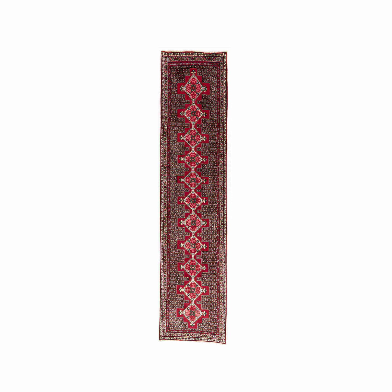Authentic Handmade Sene Wool on Cotton Carpet 35x151.6 inches (1 of 8)