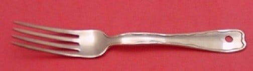 Rare Tiffany & Co Copper Fork Lap Over Edge Plain Design (1 of 1)