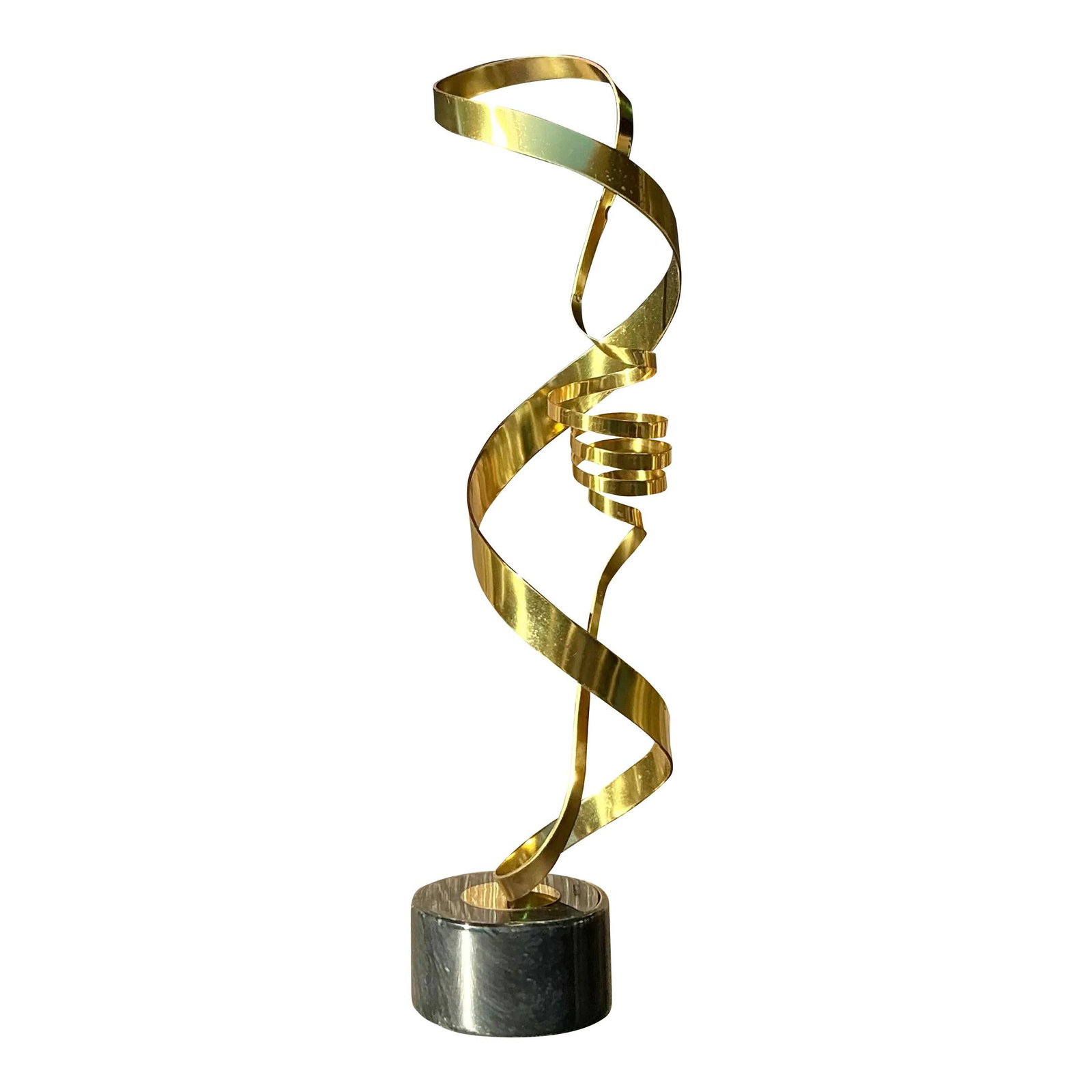 Curtis Jere Vintage Brass Sculpture Abstract Art 30" Tall: Curtis Jere Vintage Brass Sculpture Abstract Art 30" Tall Enhance your decor with this Vintage Contemporary Curtis Jere Brass Sculpture, a hallmark of modern artistry. Known for its dynamic and innova