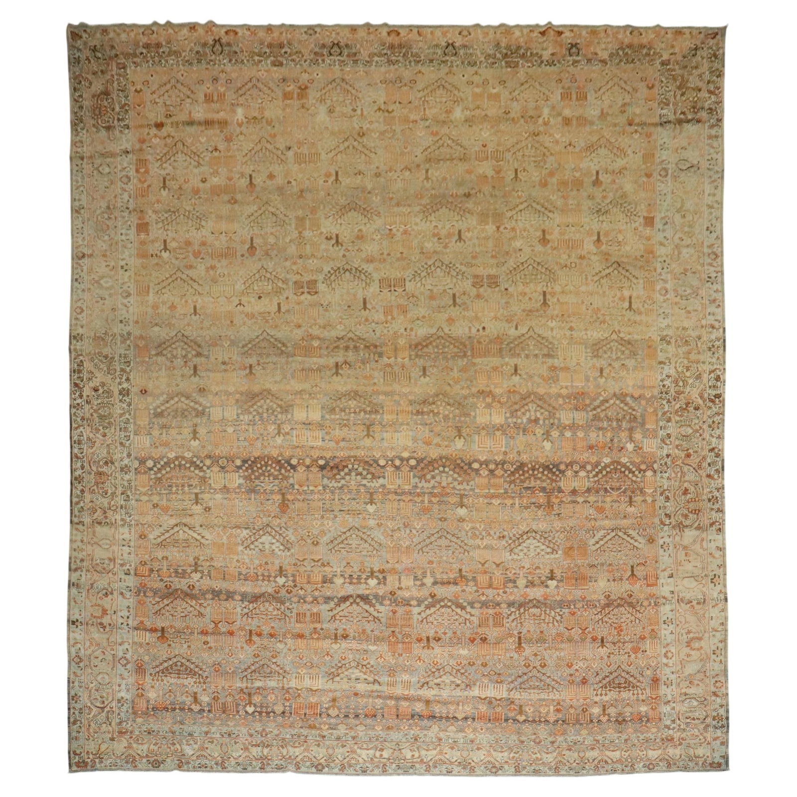 Early 20th Century Persian Malayer Bakhtiari Willow Tree Wool Rug 11'10" x 15'2" (1 of 13)
