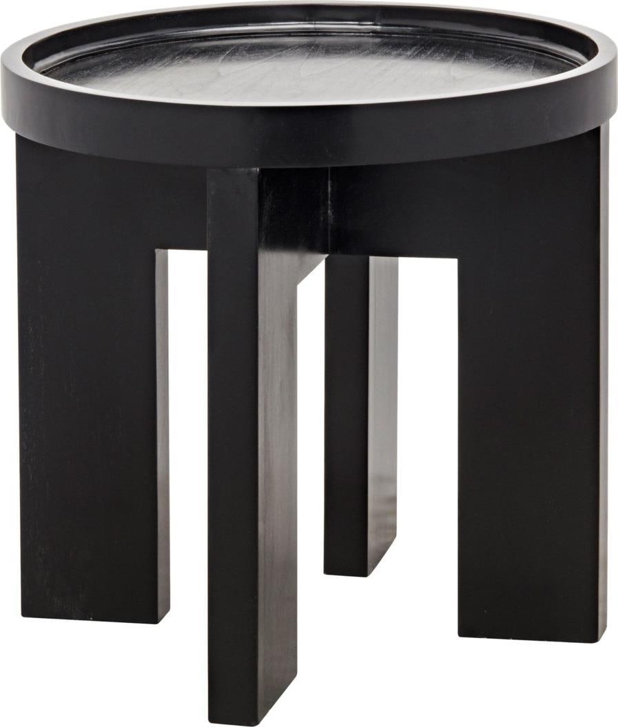 Gavin Collection Hand-Rubbed Black Mahogany Side Table by Noir (1 of 1)