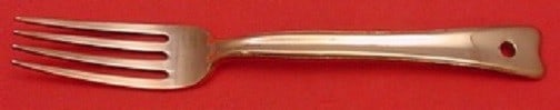 Rare Tiffany & Co. Lap Over Edge Plain Copper Fork 7 1/8": Rare Tiffany & Co. Lap Over Edge Plain Copper Fork 7 1/8" Discover a rare and exquisite piece from Tiffany & Co.: the Lap Over Edge Plain fork, measuring 7 1/8 inches. This unique copper silversmith's