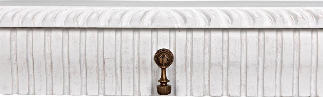 Noir Traditional Mahogany Console Table White Wash 72.5" (1 of 6)