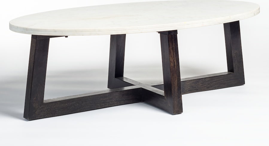 Alder Tweed Davis Square Coffee Table with Mango Marble (1 of 3)