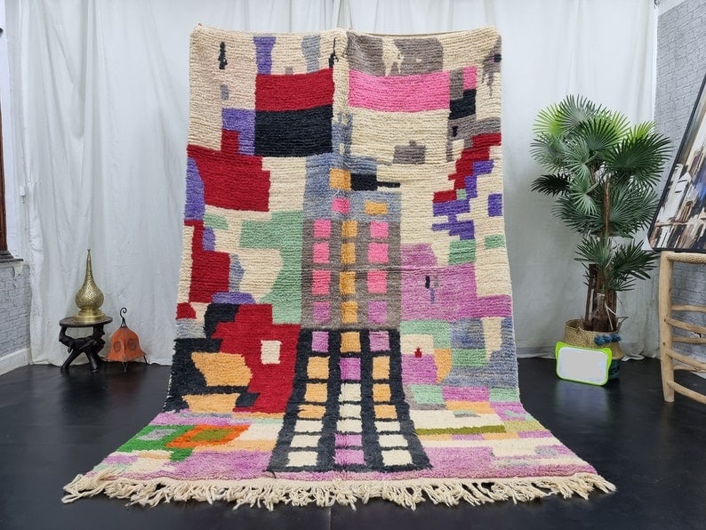 Handmade Moroccan Berber Wool Rug 9.84 x 6.56 Feet (1 of 10)