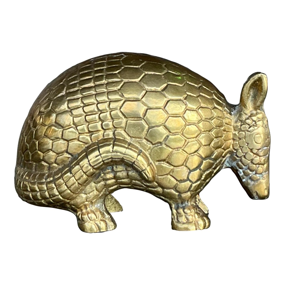Vintage Brass Armadillo Sculpture Unique Home Decor (1 of 6)