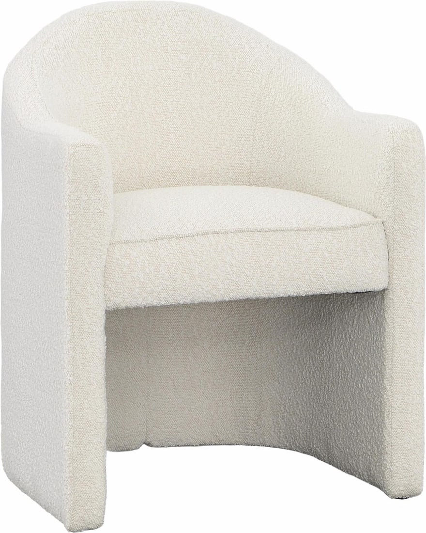 Thora Transitional Dining Chair Cream Boucle Upholstery Solid Pine Wood (1 of 2)