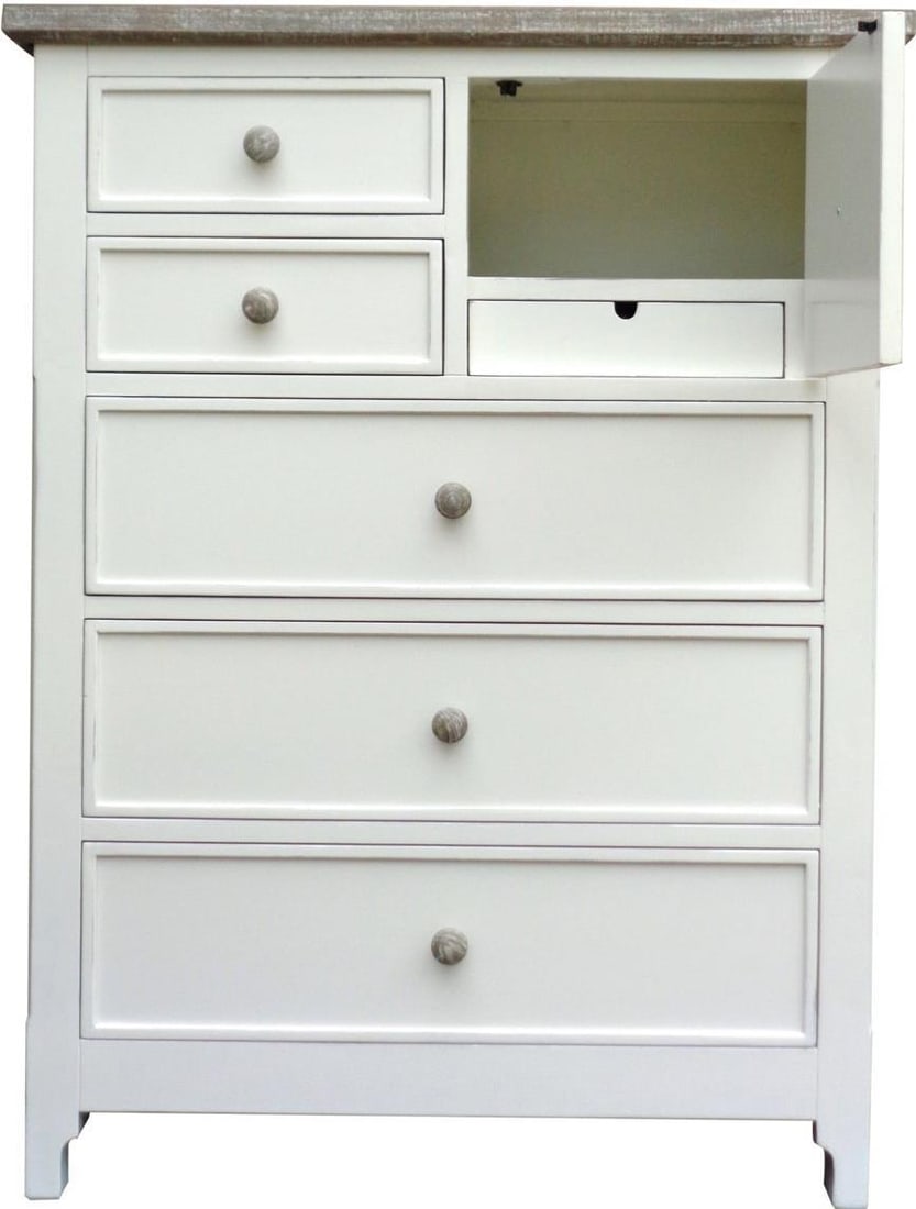 Trade Winds Chesapeake 5-Drawer Chest Riverwash White Mahogany (1 of 2)