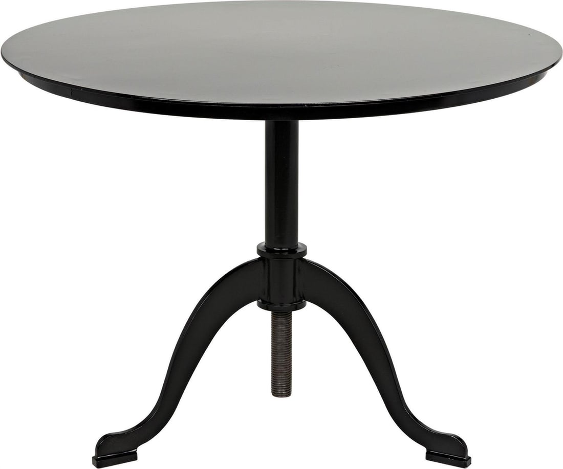 Noir Calder Adjustable Side Table Matte Black Industrial Steel: Noir Calder Adjustable Side Table Matte Black Industrial Steel Introducing the Adjustable Calder Side Table, a perfect blend of style and functionality. This contemporary piece features a matte black 