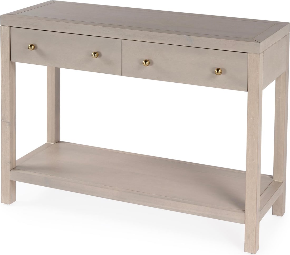 Butler Nora Acacia Console Taupe Beige English Traditional 30H 40W 14D: Butler Nora Acacia Console Taupe Beige English Traditional 30H 40W 14D Introducing the Traditional Acacia Console, a stunning piece designed to enhance classic interiors. This console showcases a beau