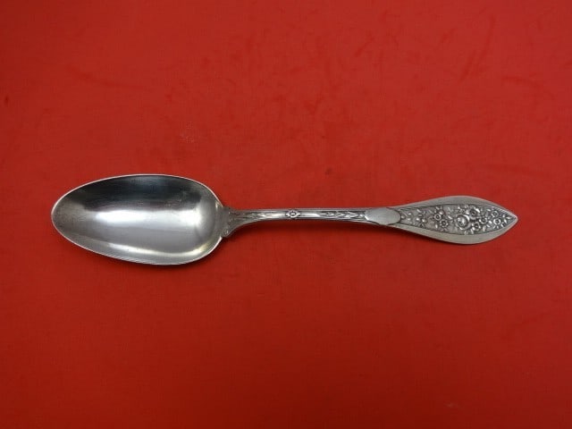 Shiebler Montezuma Sterling Silver Serving Spoon 8 3/4 inches: Shiebler Montezuma Sterling Silver Serving Spoon 8 3/4 inches This exquisite serving spoon features the Montezuma pattern by Shiebler, crafted from high-quality sterling silver. Measuring 8 3/4 inches