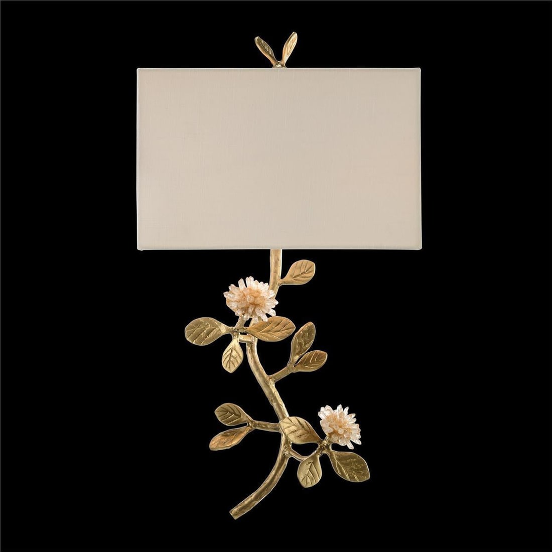 John-Richard Art Nouveau Brass Floral Wall Sconce Light UL-Listed (1 of 1)
