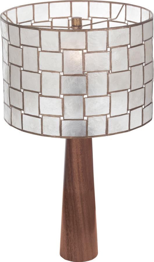 Kalco Roxy Ivory Table Lamp with Oxidized Gold Leaf Finish: Kalco Roxy Ivory Table Lamp with Oxidized Gold Leaf Finish Illuminate your space with the Roxy Capiz Shell Table Lamp, an elegant piece that combines casual luxury with timeless design. This stunning 