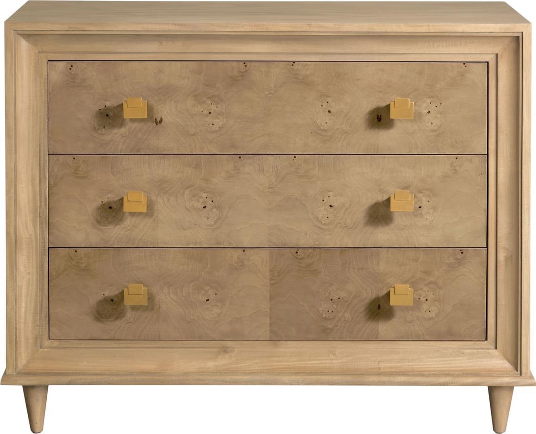 Port Eliot Refined Chest of Drawers with Burl Accents (1 of 1)