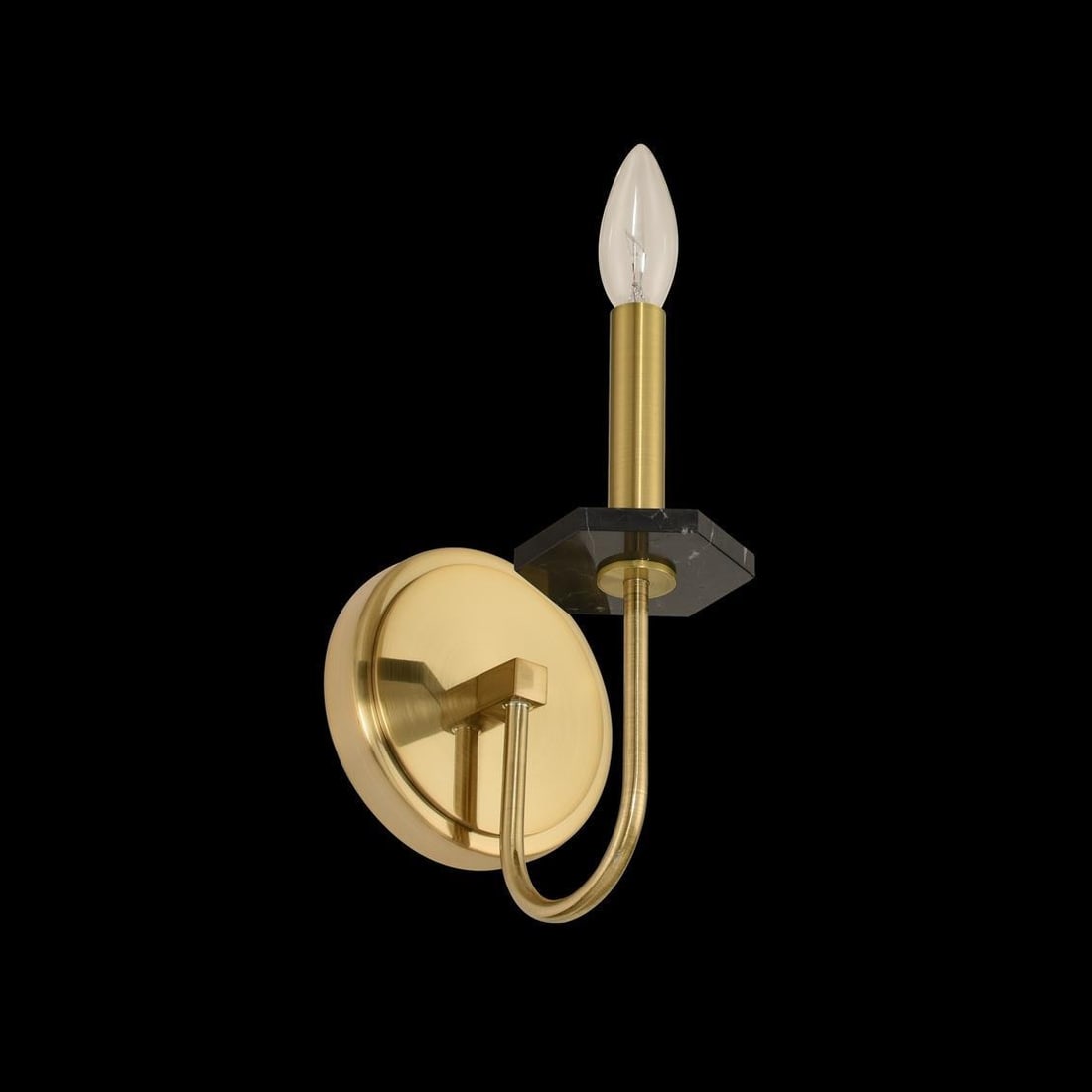 Kalco Brushed Brass 1-Light Wall Sconce Dimmable E12 Bulb (1 of 1)