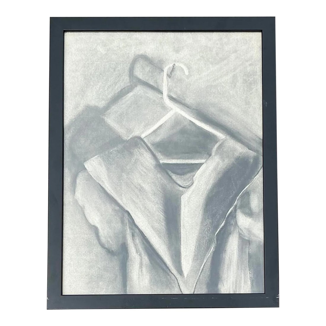 Vintage Boho Dress Pencil Sketch Artwork Dark Gray 19.75x25.75 (1 of 5)