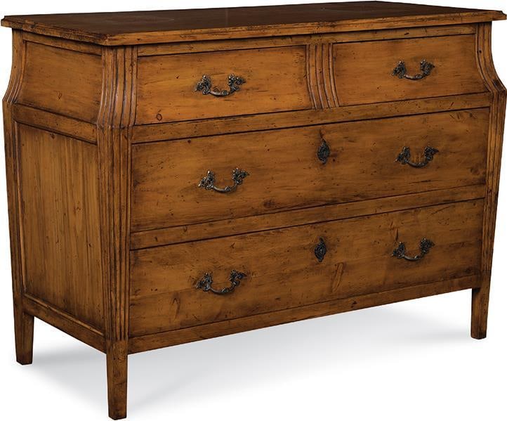 Port Eliot old pine chest of drawers with fluted posts (1 of 1)