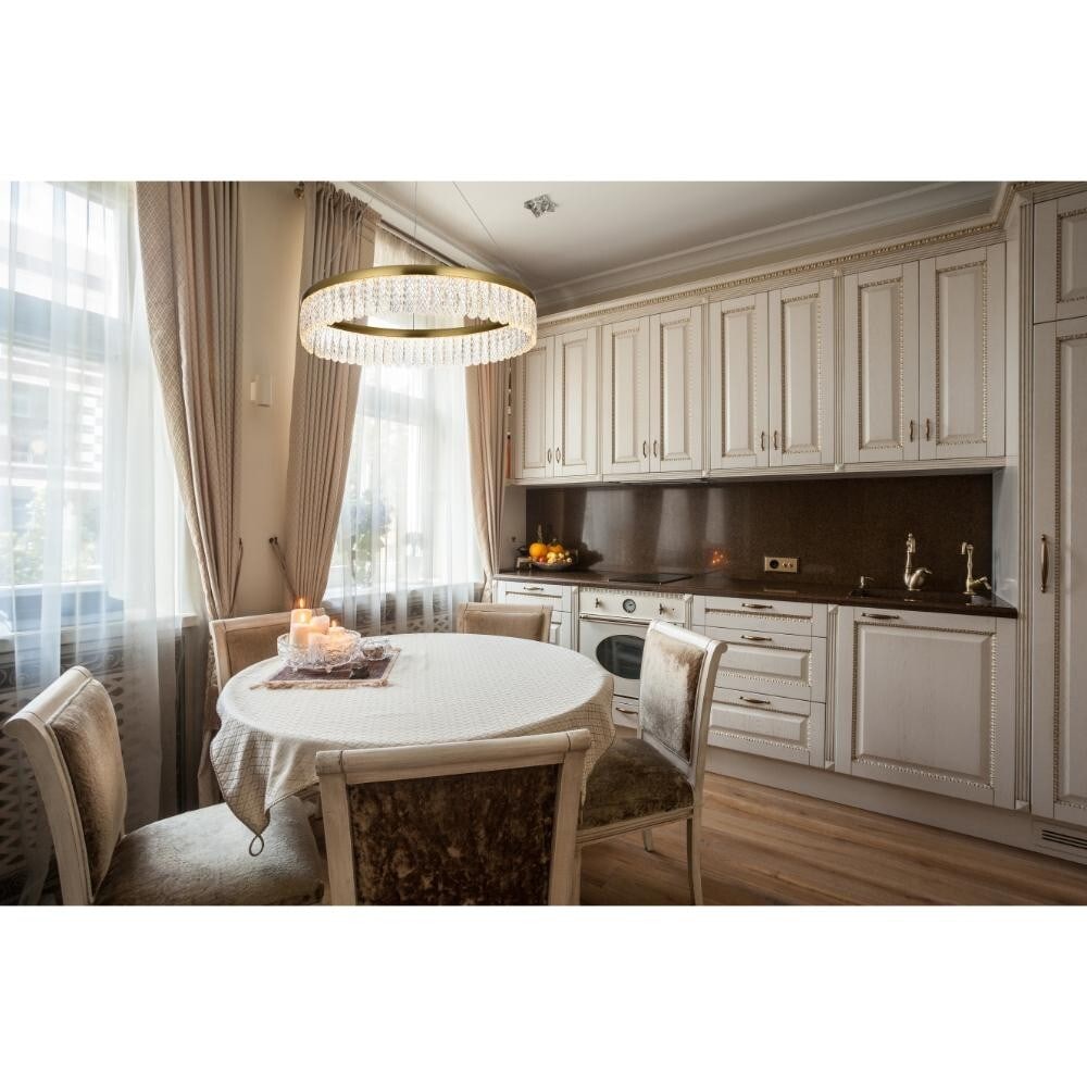 Rune LED Satin Gold Crystal Chandelier 24 inch (1 of 11)