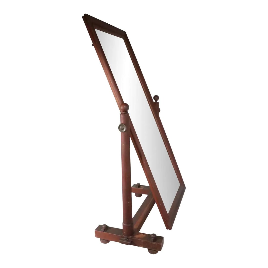 Arts and Crafts Ogee Framed Cheval Floor Mirror 73 x 38.75 x 22 (1 of 10)