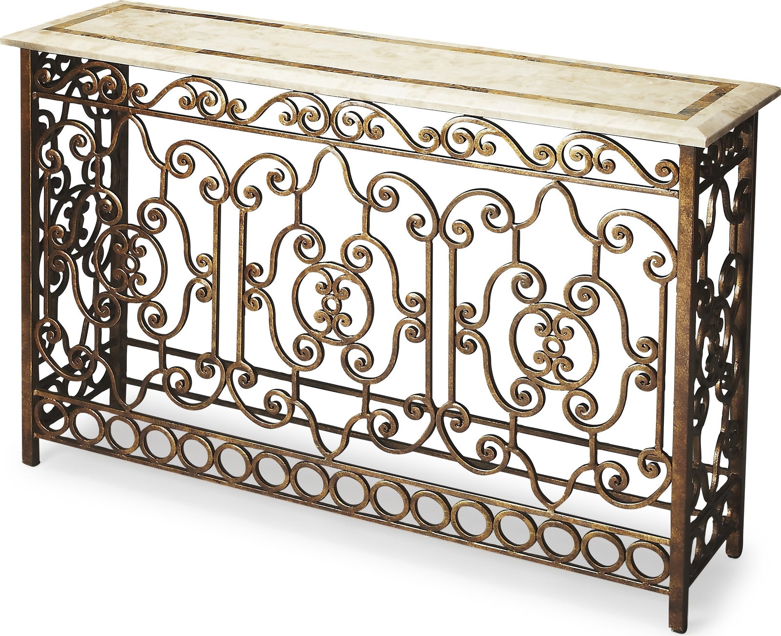 Butler Contessa Antique Style Snake Skin Console Table (1 of 2)