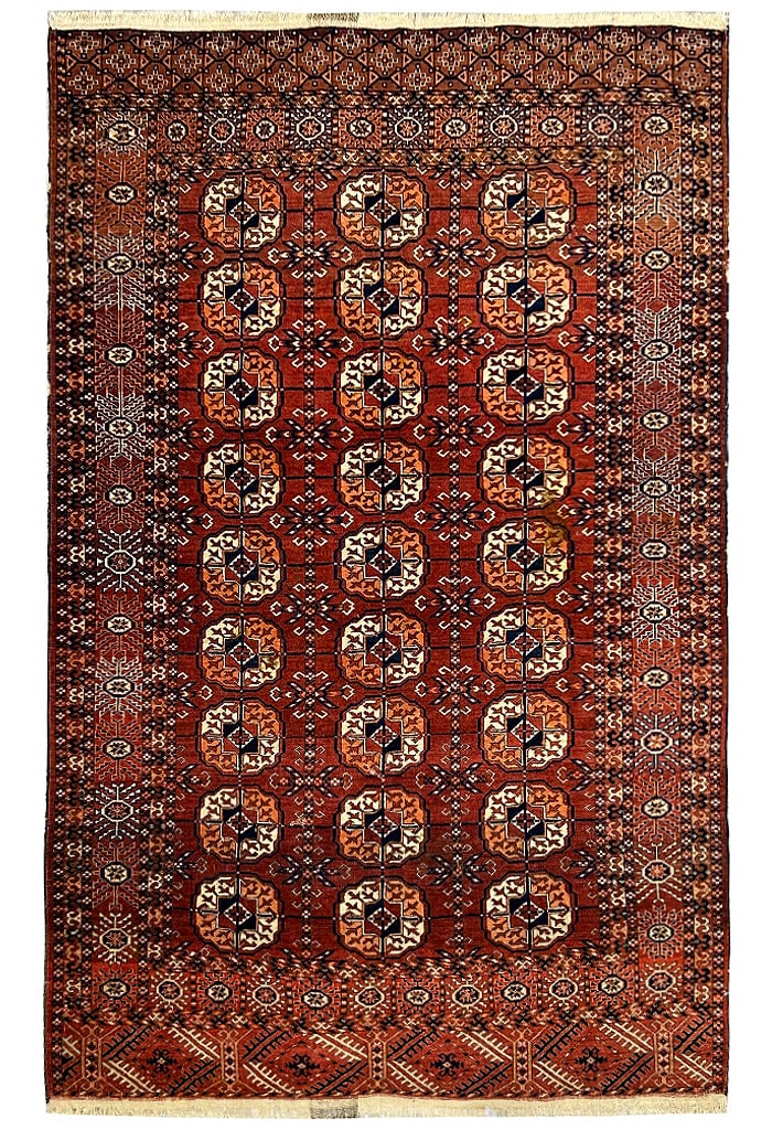 4.6 x 6 Handmade Antique Persian Bokhara Rug Multi Color Wool (1 of 7)