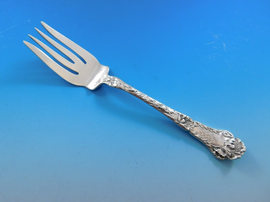 Gorham Poppy Sterling Silver Fish Fork 6 7/8 Inch Monogrammed (1 of 3)