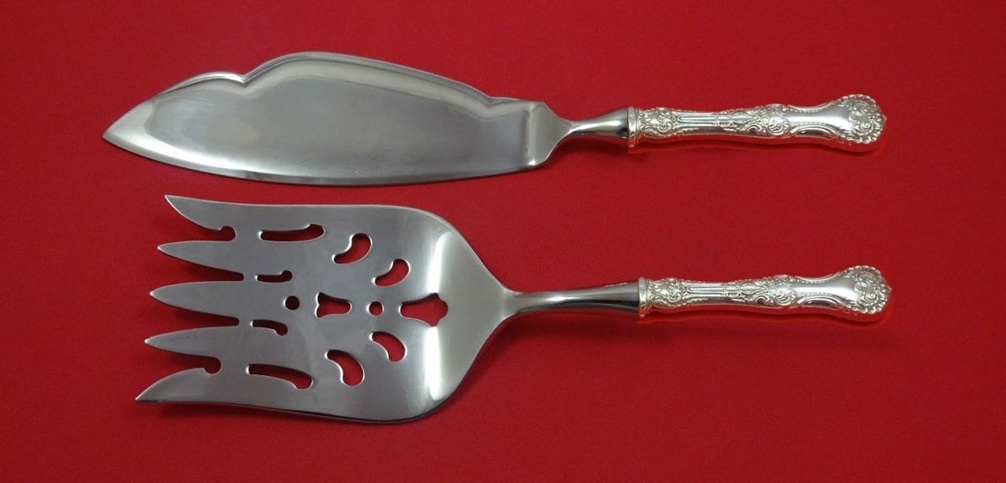 Whiting Pompadour Sterling Silver 2 Piece Fish Serving Set Custom Made (1 of 1)