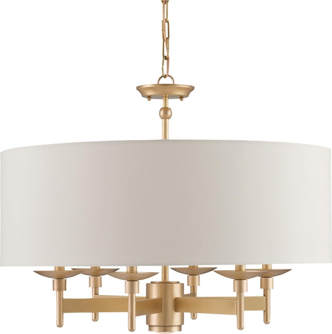 Bering Brass Semi-Flush Mount Chandelier 22H 28W 28D (1 of 4)