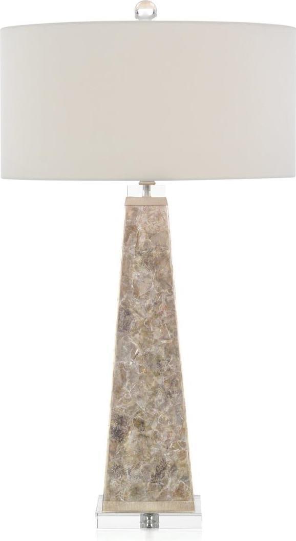 John-Richard Grey Mica Table Lamp Transitional Style UL-Listed (1 of 2)