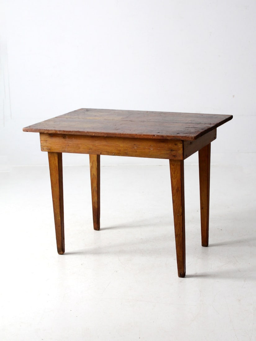Rustic Antique Primitive Farmhouse Table with Aged Wood (1 of 13)