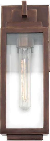 Kalco Chester Copper Outdoor Wall Sconce with Beveled Glass 1-Light Dimmable (1 of 1)