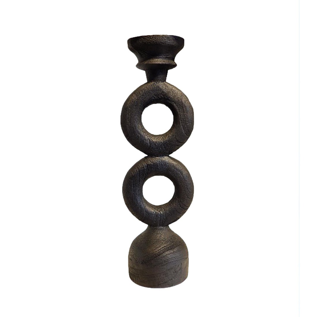 Stylish Janis Black Wood Candle Stand 16.5H (1 of 1)