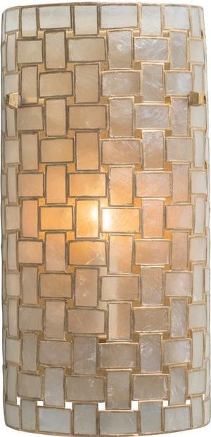 Kalco Roxy 2-Light Capiz Shell Sconce Oxidized Gold Leaf (1 of 1)