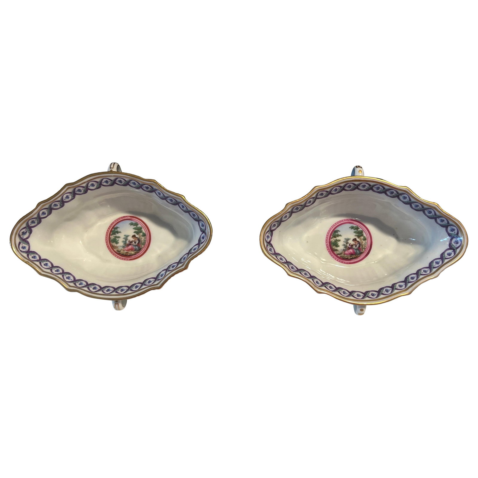 Richard Ginori Elba Pattern Porcelain Sauce Boats Set of 2 (1 of 7)