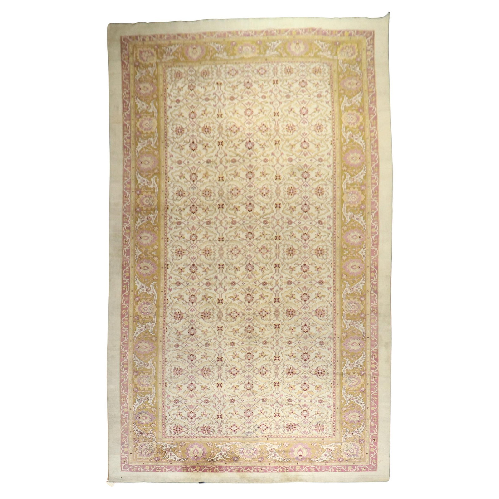 19th Century Amritsar Oversize Hand-Woven Indian Rug 120 x 246 (1 of 10)