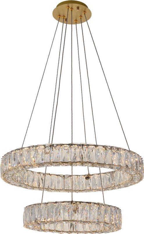 Elegant Lighting Monroe Crystal Pendant Light Fixture UL-Listed (1 of 1)